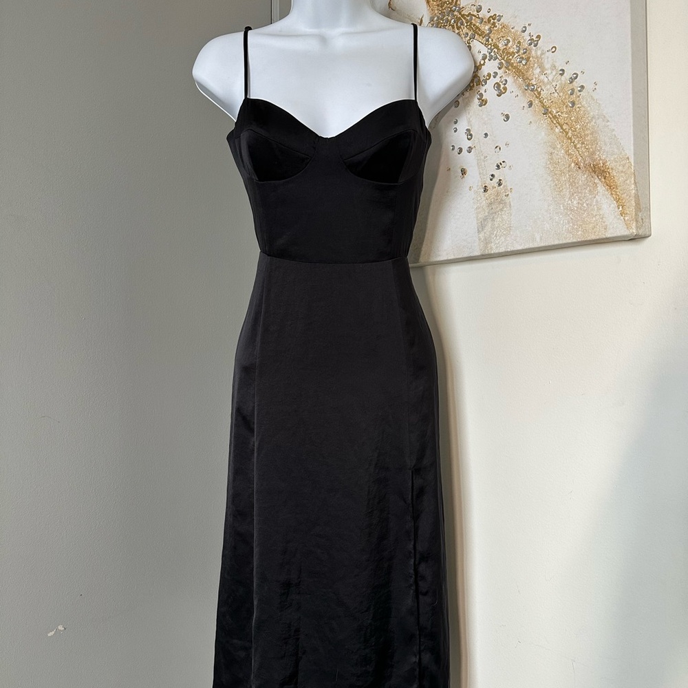 Aritzia Wilfred Black Spaghetti Strap Sheath Dress